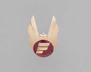 Image: flight officer cap badge: Frontier Airlines