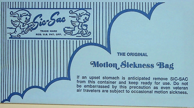 Image: airsickness bag: Sic-Sac