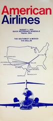 Image: timetable: American Airlines, quick reference, southwest and Mexico via Dallas