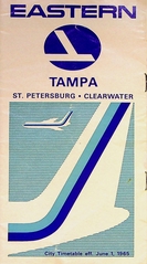 Image: timetable: Eastern Airlines, Tampa - St. Petersburg - Clearwater