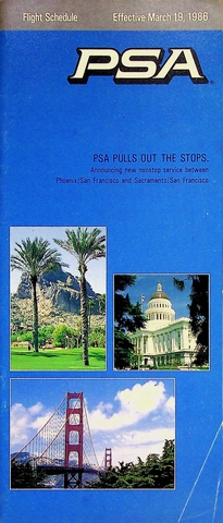 Timetable: Pacific Southwest Airlines (PSA)