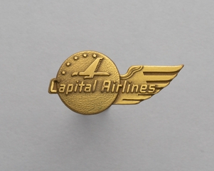 Image: stewardess hat badge: Capital Airlines