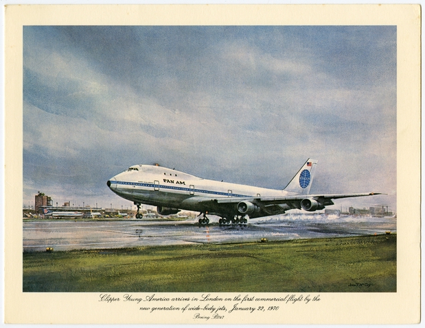 Menu: Pan American World Airways, Historic First Flights series, Boeing 747