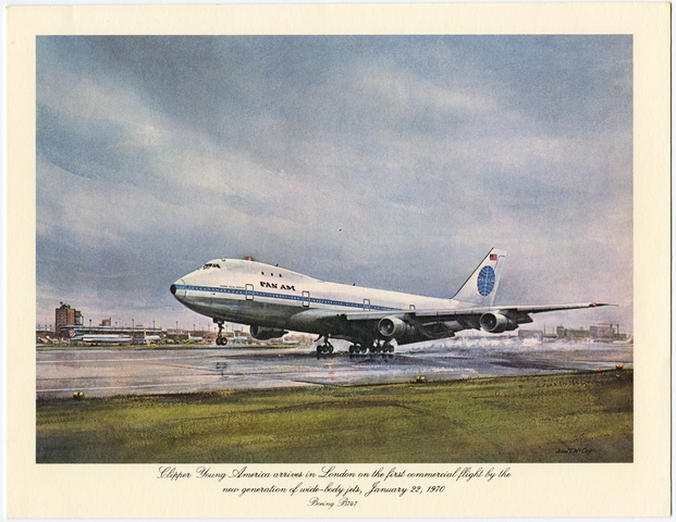 Menu: Pan American World Airways, Historic First Flights series, Boeing 747
