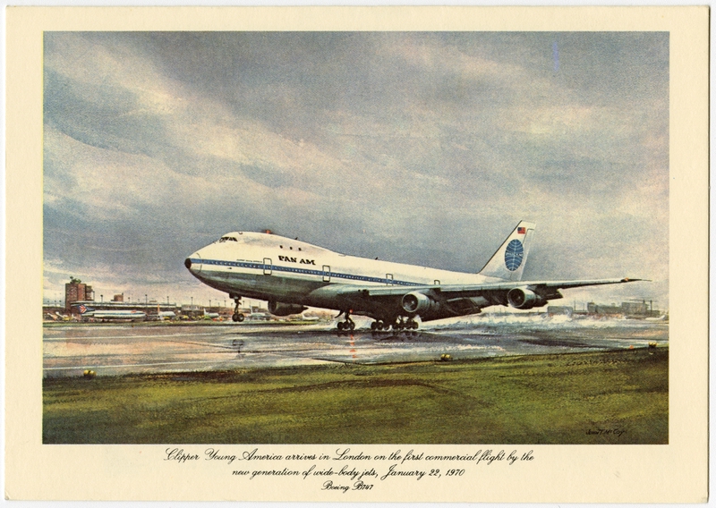 Image: menu: Pan American World Airways, Historic First Flights series, Boeing 747
