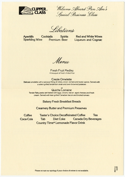 Image: menu: Pan American World Airways, Historic First Flights series, Boeing 747