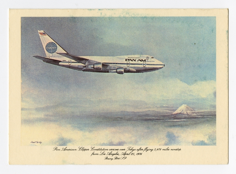 Image: menu: Pan American World Airways, Historic First Flights series, Boeing 747SP