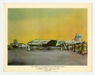 Image: menu: Pan American World Airways, Historic First Flights series, Douglas DC-4