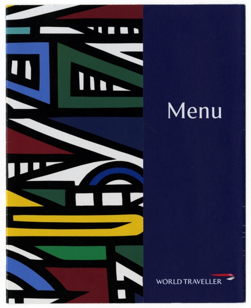 Image: menu: British Airways, World Traveller class