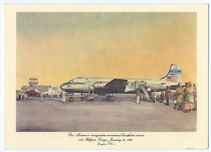 Image: menu: Pan American World Airways, Historic First Flights series, Douglas DC-4