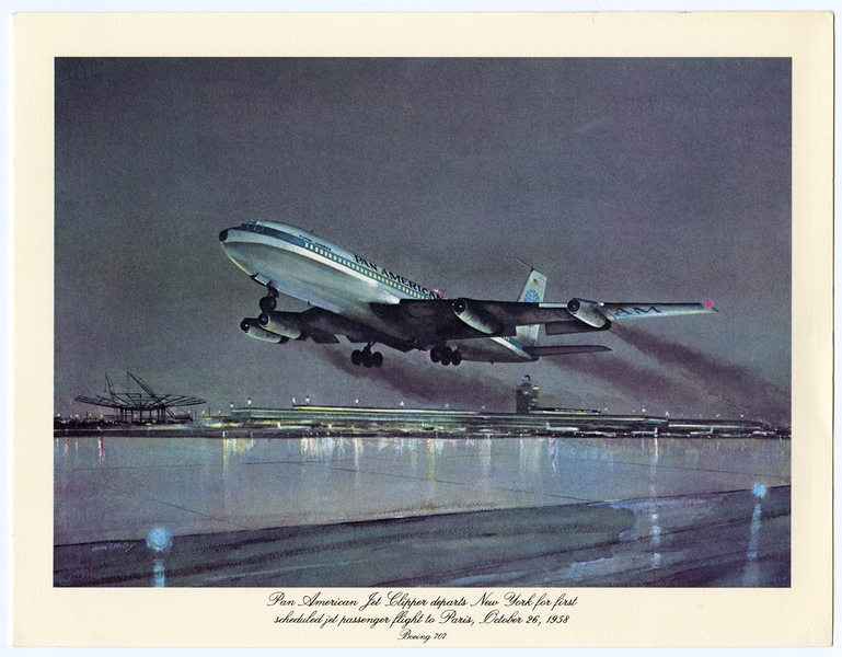 Image: menu: Pan American World Airways, Historic First Flights series, Boeing 707
