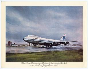 Image: menu: Pan American World Airways, Historic First Flights series, Boeing 747
