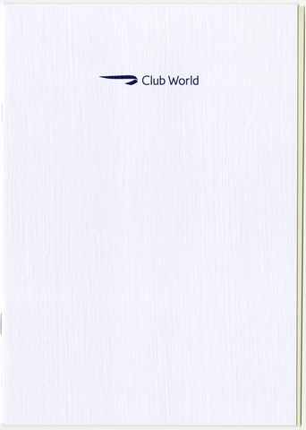 Menu: British Airways, Club World class