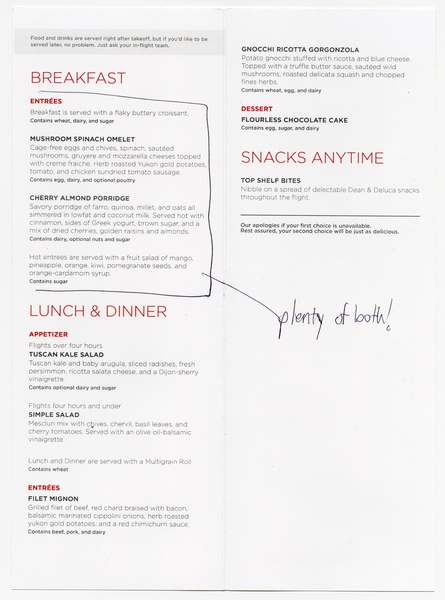 Image: menu: Virgin America