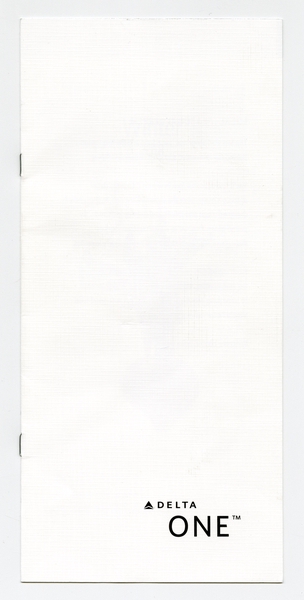 Image: menu: Delta Air Lines, Delta One class