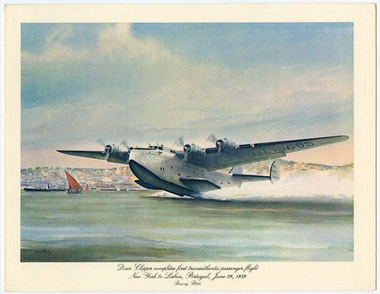 Image: menu: Pan American World Airways, Historic First Flights series, Boeing 314