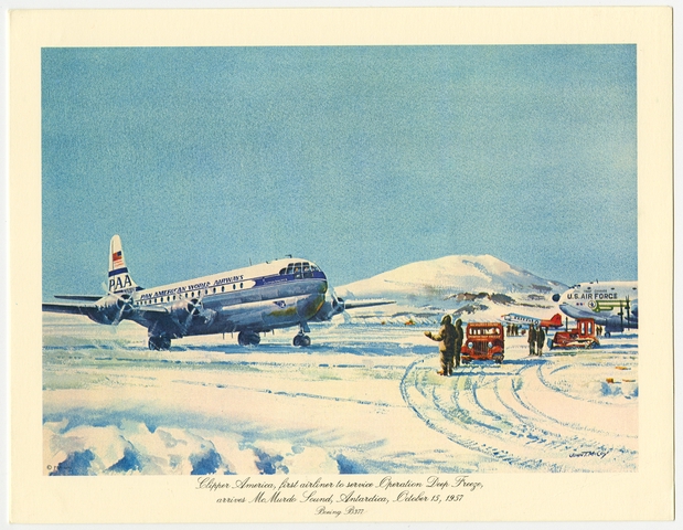 Menu: Pan American World Airways, Historic First Flights series, Boeing 377
