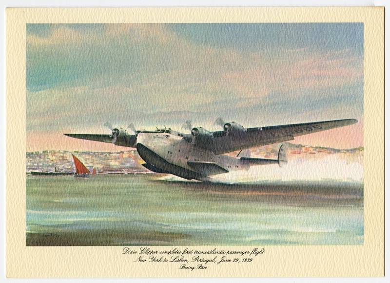 Image: menu: Pan American World Airways, Historic First Flights series, Boeing 314