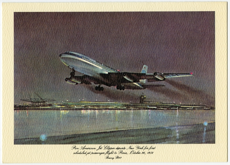 Image: menu: Pan American World Airways, Historic First Flights series, Boeing 707