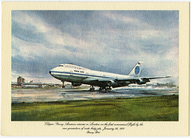 Image: menu: Pan American World Airways, Historic First Flights series, Boeing 747