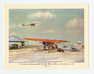 Image: menu: Pan American World Airways, Historic First Flights series, Fokker F.VII