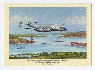 Image: menu: Pan American World Airways, Historic First Flights series, Lockheed