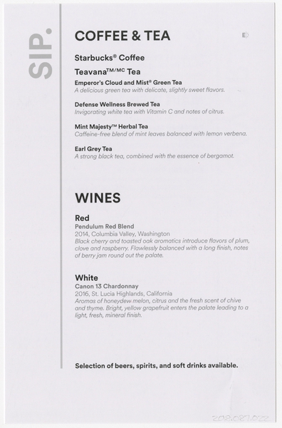 Image: menu: Alaska Airlines