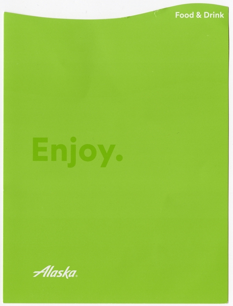 Image: menu: Alaska Airlines