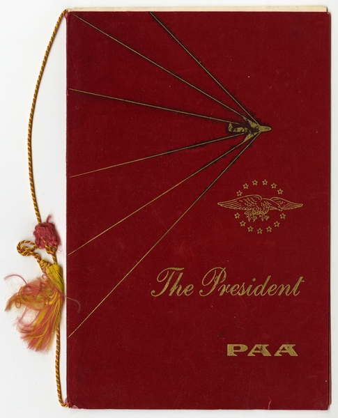 Image: menu: Pan American World Airways, President (first) class