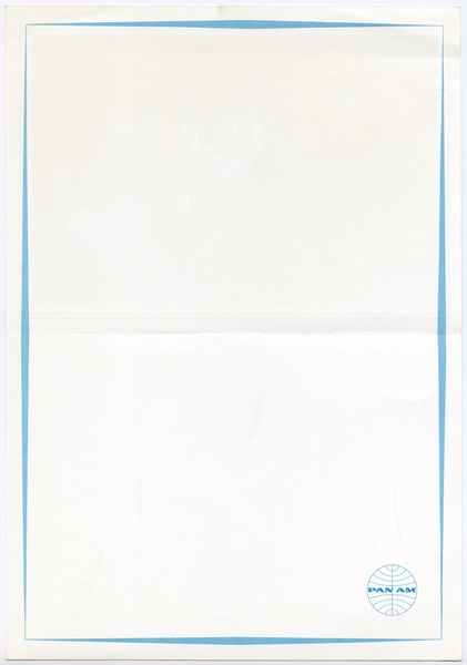 Image: menu: Pan American World Airways