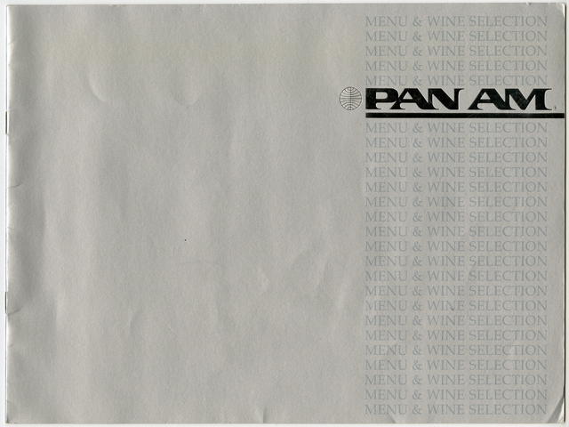 Menu: Pan American World Airways