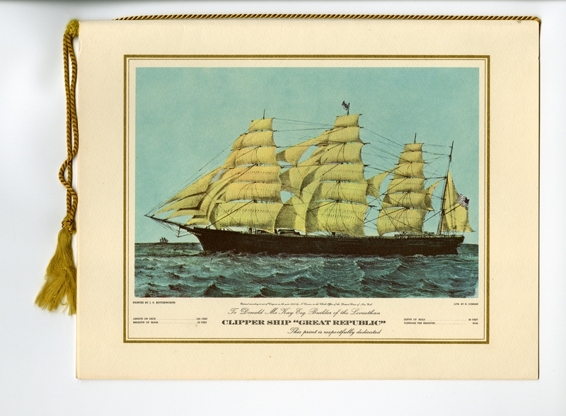 Image: menu cover: Pan American World Airways