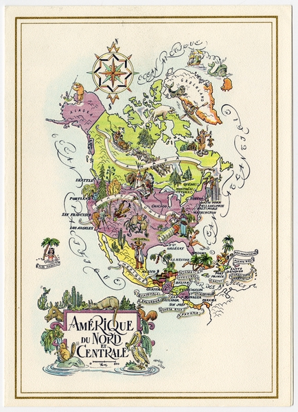 Image: menu: Pan American World Airways, Rainbow (economy) class