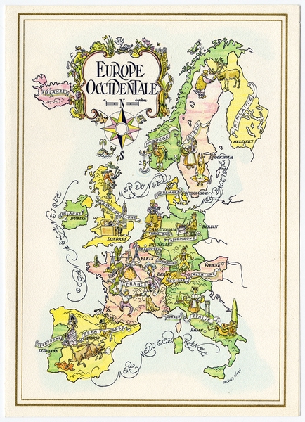 Image: menu: Pan American World Airways, Rainbow (economy) class