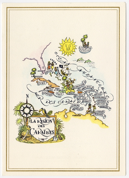 Image: menu: Pan American World Airways, Rainbow (economy) class