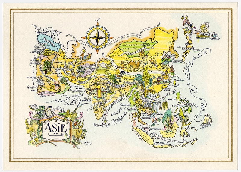 Image: menu: Pan American World Airways, Rainbow (economy) class