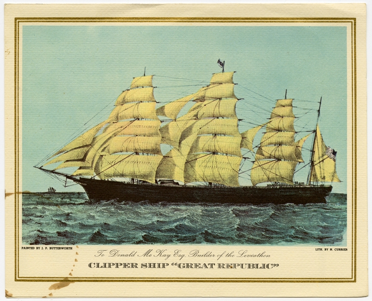 Image: menu: Pan American World Airways, President (first) class