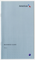 Image: menu: American Airlines, business class