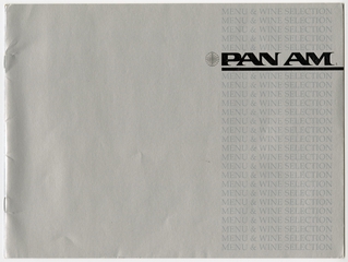 Image: menu: Pan American World Airways, first class