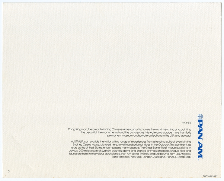 Image: menu: Pan American World Airways