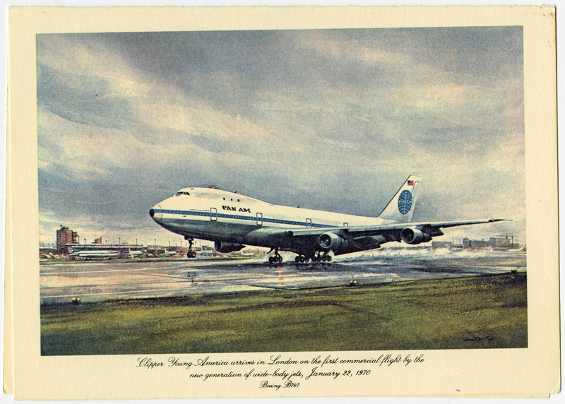 Image: menu: Pan American World Airways, Historic First Flights series, Boeing 747
