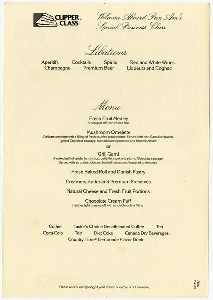 Image: menu: Pan American World Airways, Historic First Flights series, Boeing 747