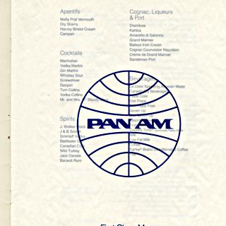 Image #4: menu: Pan American World Airways, first class