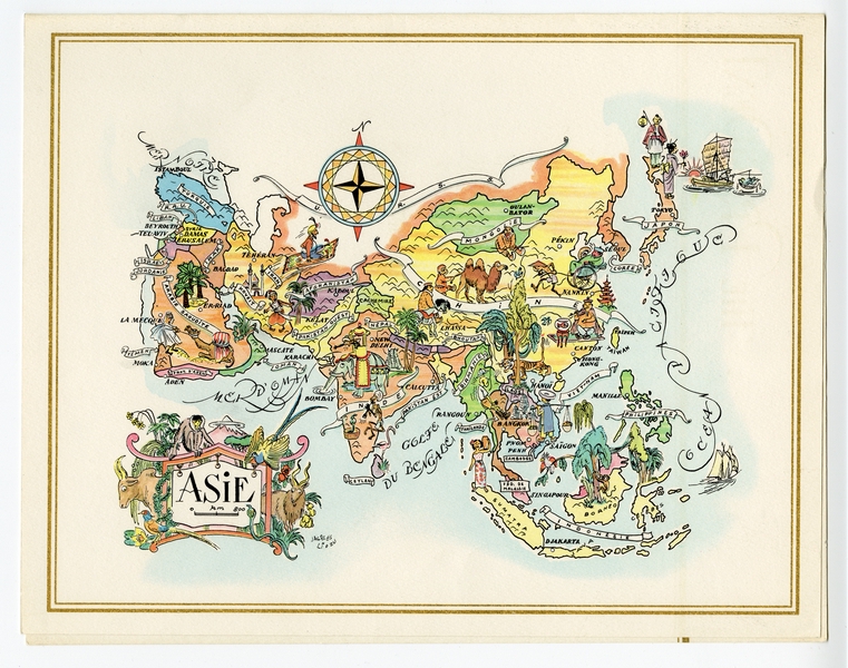 Image: menu: Pan American World Airways, President (first) class