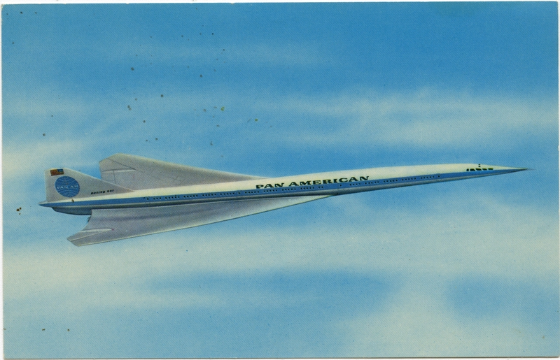 Image: postcard: Pan American World Airways, Boeing 2707 Supersonic Transport (SST)