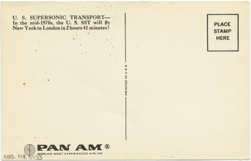Image: postcard: Pan American World Airways, Boeing 2707 Supersonic Transport (SST)