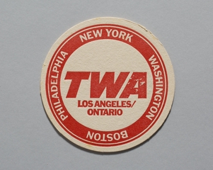 Image: coaster: TWA (Trans World Airlines)