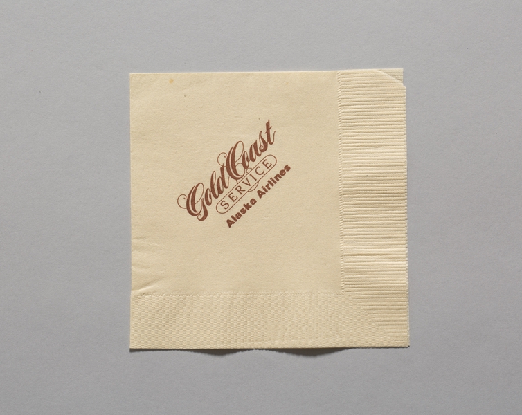 Image: cocktail napkin: Alaska Airlines