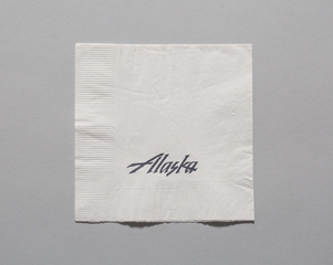 Image: cocktail napkin: Alaska Airlines