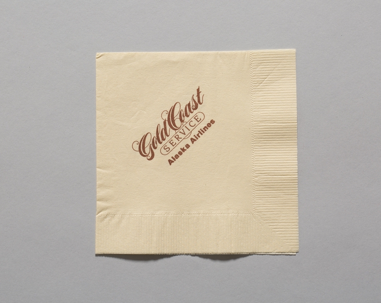Image: cocktail napkin: Alaska Airlines